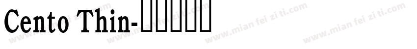Cento Thin字体转换